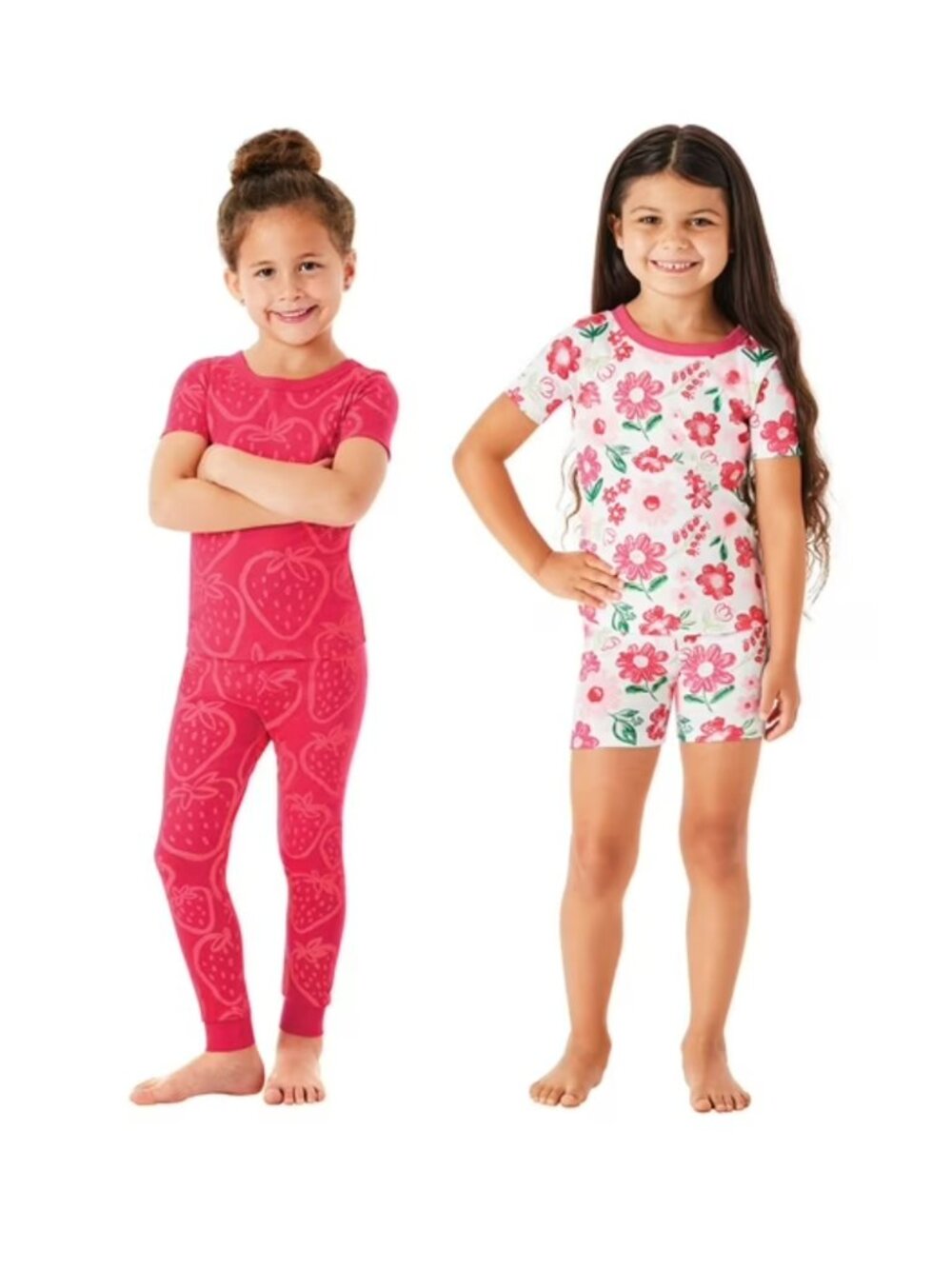 NWT Member's Mark Girls 4-Piece Organic Cotton Pajamas